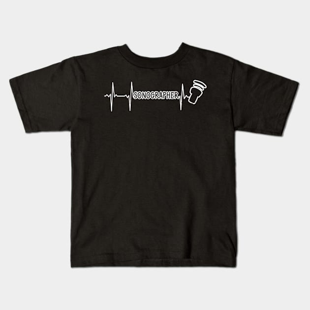 Cardiac Sonographer Shirt | Heartbeat ECG Gift Kids T-Shirt by Gawkclothing